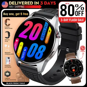1.43" OLED Smart Watch for Men & Women, Bluetooth Call Fitness Tracker with Health & Sleep Monitor, 120 Sport Modes, Multicolor Wristwatch